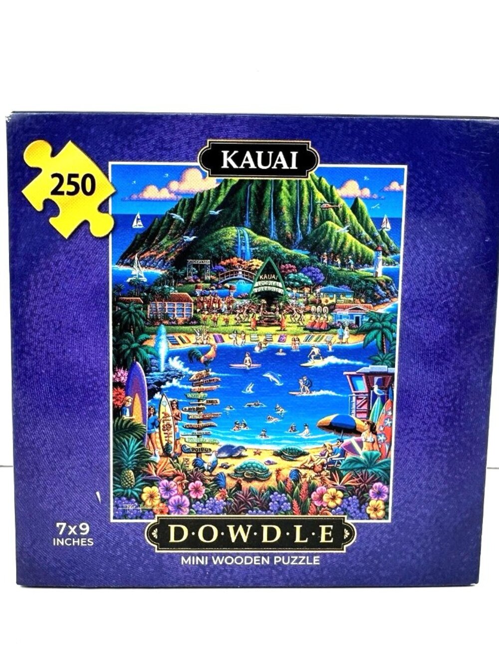 DOWDLE "Kauai" 250 Piece Mini Wooden Jigsaw Puzzle 7 x 9 Inches Beach Theme NEW
